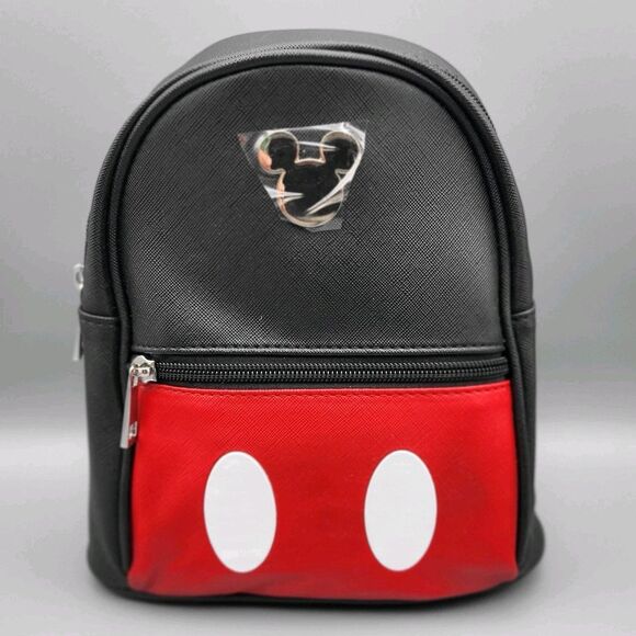 Bioworld Disney Mickey Mouse Mini Backpack Purse With Card Wallet Faux Leather - Picture 2 of 12
